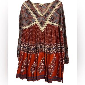 Womens Umgee Bohemian V-Neck
Beautiful Vibrant‎ Print Dress Size
Small Ladies
